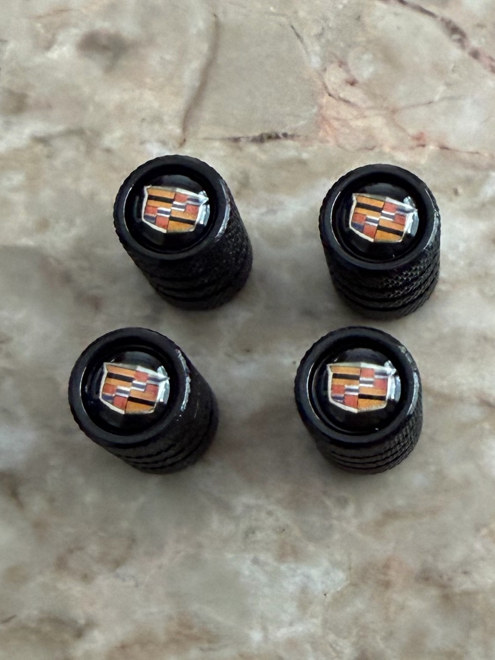 4pcs Black For Cadillac Car Wheels Tire Air Valve Cap Stem Dust Cover Decorate